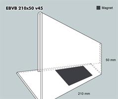 Etiketthållare EBVB 210-50F vinklad 45°