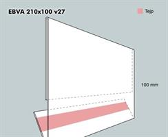 Etiketthållare EBVA 210-100F vinklad 27°