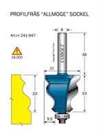 Sockelfräs L=33 D=32 S=8