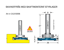 Skivnotfräs L=5 F=6 D=36 S=8