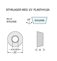 Kullager 5/8x1/4" m plasthylsa