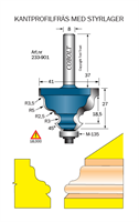 Kantprofilfräs R=3.5/R5/R2.5/R3 D=41