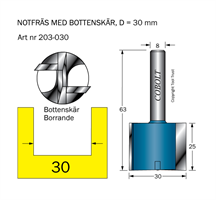 Notfräs D=30 L=25 TL=63 S=8