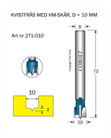 HM Kvistfräs D=10 TL=72 S=8