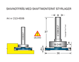 Skivnotfräs L=4.5 F=6 D=36 S=8