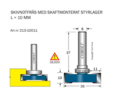 Skivnotfräs L=10 F=11 D=36 S=8