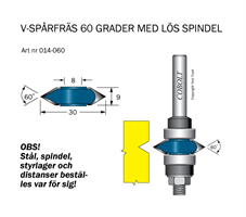 V-spårskiva 60° D=30