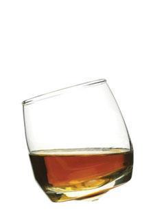 Whiskyglas med rundad botten