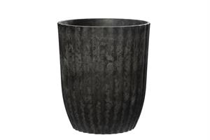 Kruka plast gråmelerad D23cm H27cm