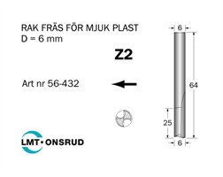 Notfräs D=6 L=25 TL=64 S=6