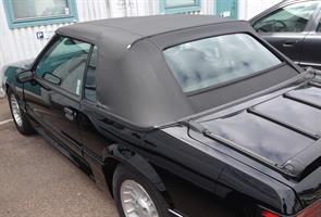 Sufflett Mustang 83-90 vinyl svart combo glas