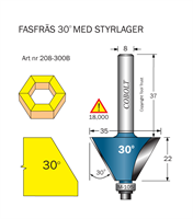 Fasfräs 30° L=22 D=35 S=8