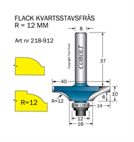 Kvartsstavfräs flack R=12 D=40 L=10 S=8