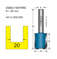 Notfräs D=20 L=25 TL=63 S=8