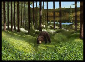 Blåbärsskogen,  100x70 cm (poster)