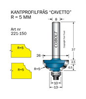 Kantprofilfräs CAVETTO R=5 L=11 F=8