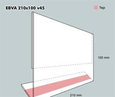 Etiketthållare EBVA 210-100F vinklad 45°