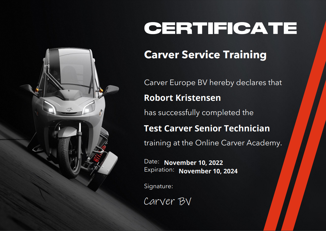 Carver Service training