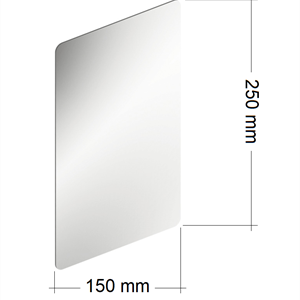 Metallspeil 150x250x0,8 mm