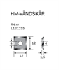 HM-vändskär 12x12x1,5 mm (4 sidor)
