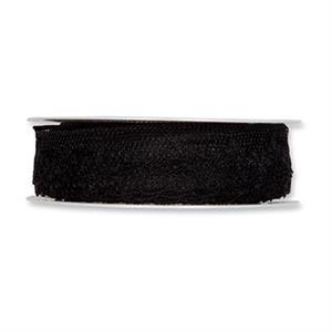 Band 18 mm 18 m/r spets svart