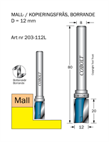 Mallfräs D=12 L=20 TL=80 S=8