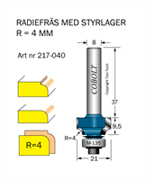 Avrundningsfräs R=4 D=21 L=9.5 S=8