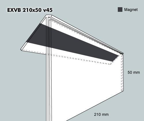 Etiketthållare till pallställ EXVB 210-50F 45V magnet