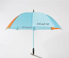 JuCad Golfparaply inkl. Titaniumpigg, Blå / Orange