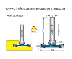 Skivnotfräs L=6.5 F=12 D=36 S=8