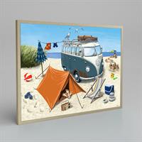 Camping,  70x50 cm (Poster inramad)