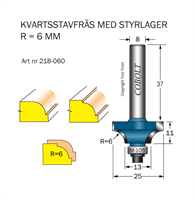 Kvartsstavfräs R=6 D=25 L=11 S=8