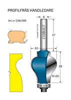 Profilfräs handledare L=38 D=32 R=25