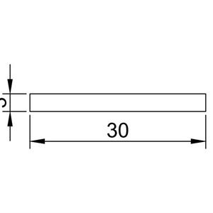 Cellegummi strips 30x3 mm sort m/lim - 20 meter