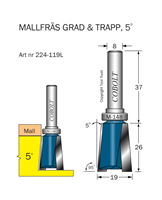 Trappfräs 5° m kullager M-148