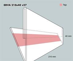 Etiketthållare till pallställ EBVA 210-40F vinklad 27°