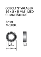 M-168X Kullager 16 x 8 x 5 mm