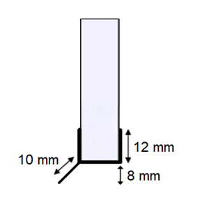 Slepelist/subbelist 10 mm 135gr. for 4-6 mm glass