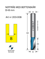 Notfräs D=8 L=20 TL=62 S=8