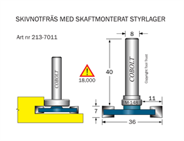 Skivnotfräs L=7 F=11 D=36 S=8