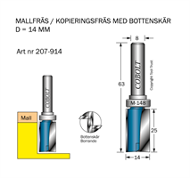 Mallfräs D=14 L=25 TL=63 S=8