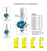 Segmentfräs R=10 D=32 L=20 S=8