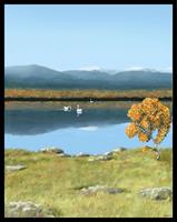 Fjällsjö, 70x100 cm (poster)