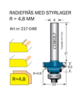 Avrundningsfräs R=4.8 D=23 L=9.5 S=8