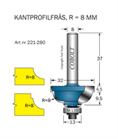 Kantprofilfräs CAVETTO R=8 L=14 F=9.5