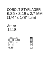 Kullager 6,35x3,1  (1/4"x1/8")