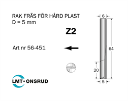 Notfräs D=5 L=20 TL=64 S=6