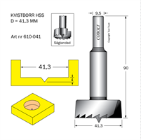 Kvistborr HSS D=41.3 TL=90 S=9.5