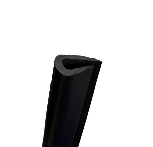 Fenderlist 9/28x12 mm sort PVC - Løpemeter