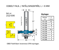 Falsfräs L=6 D=32 S=8 SL=37